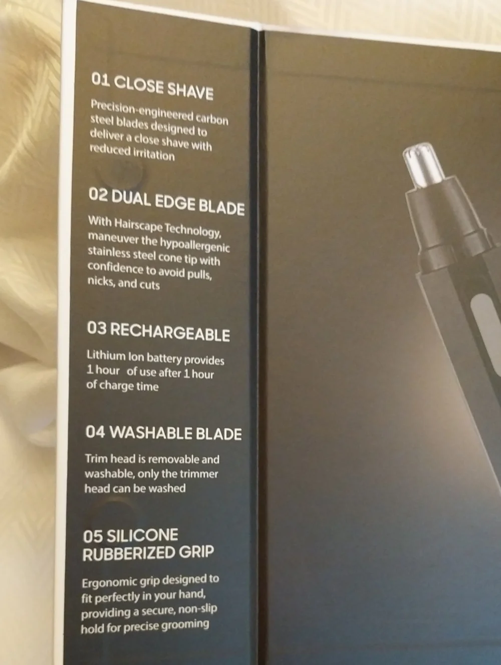 HAIR TRIMMER Cordless for ear & nose Sharper Image NEW